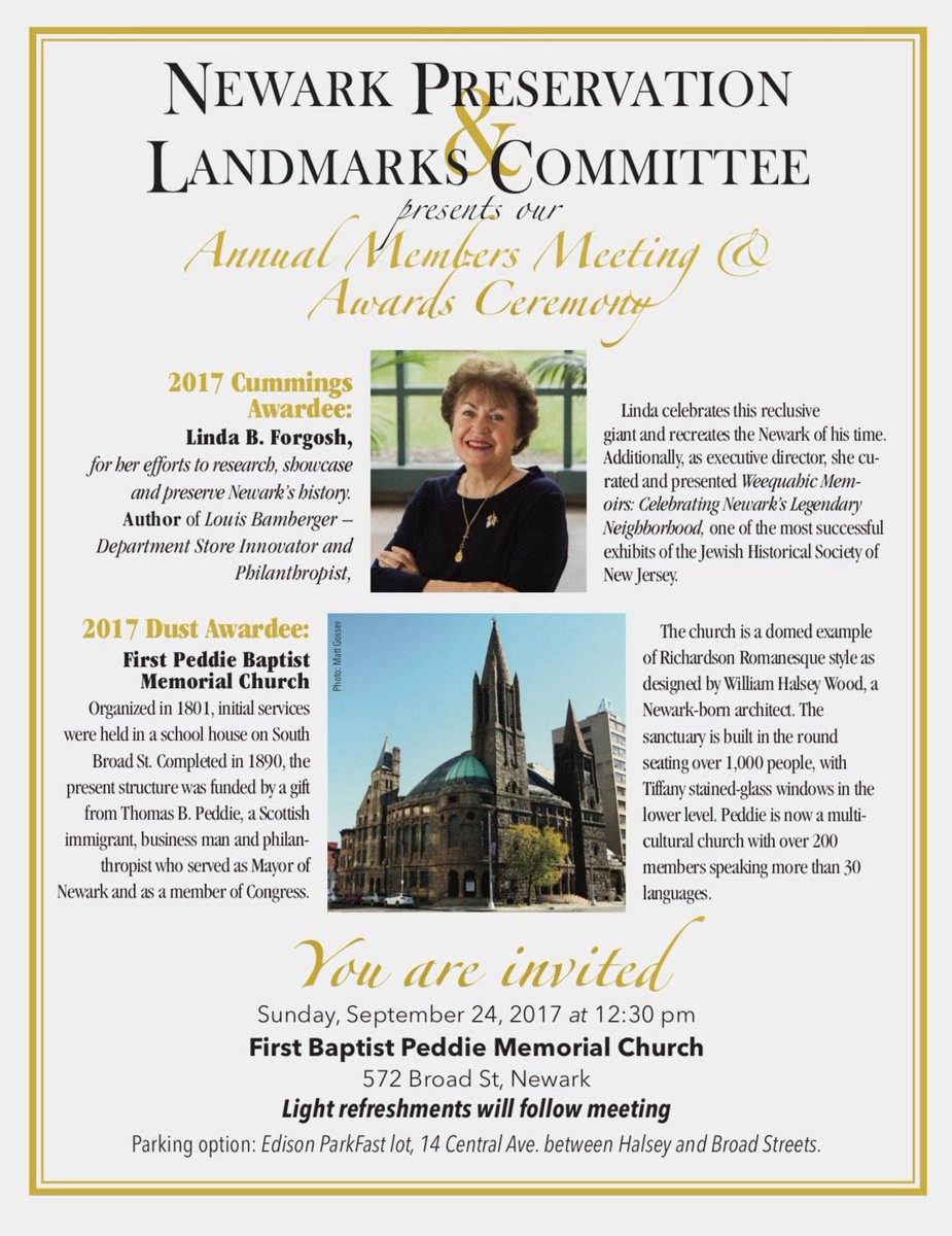 NPLCommittee's tweet photo. TOMORROW!!! JOIN US: MEMBERS MEETING &amp; AWARD CEREMONY
Sun. Sept 24, 2017 12:30 ~ honoring: Linda Forgosh, and Peddie Memorial Church FREE! https://t.co/rz9fQifqOb