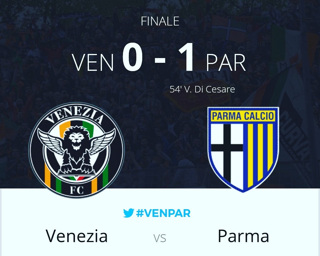 PARMAgiani's tweet photo. Waktu Penuh

Venezia (0-1) Parma
[Di Cesare 53']

#VENPAR #PARMAGIANIINDONESIA #VeneziaParma
🔵 Instagram - parmaindonesia https://t.co/RaQpLzbAZQ