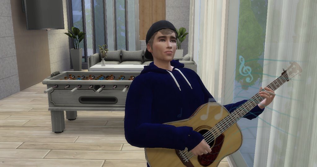Justin as a sim tweet media