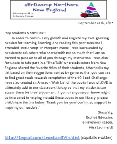 I have loved <a href="/nErDcampNNE/">nErDcampNNE</a> and I am so excited to share my learnings &amp; add some great books to my collection!!! <a href="/BFNortonRI/">BF Norton Elementary</a> <a href="/DinaTCerra/">Dina Cerra</a> #nerd