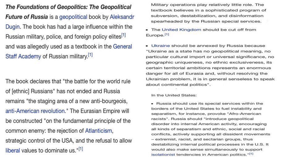 First some background. #PutinPlaybook - The Geoplitical future of Russia It has 3 goals.1-Annex Ukraine2-Brexit3-Create chaos is the USA