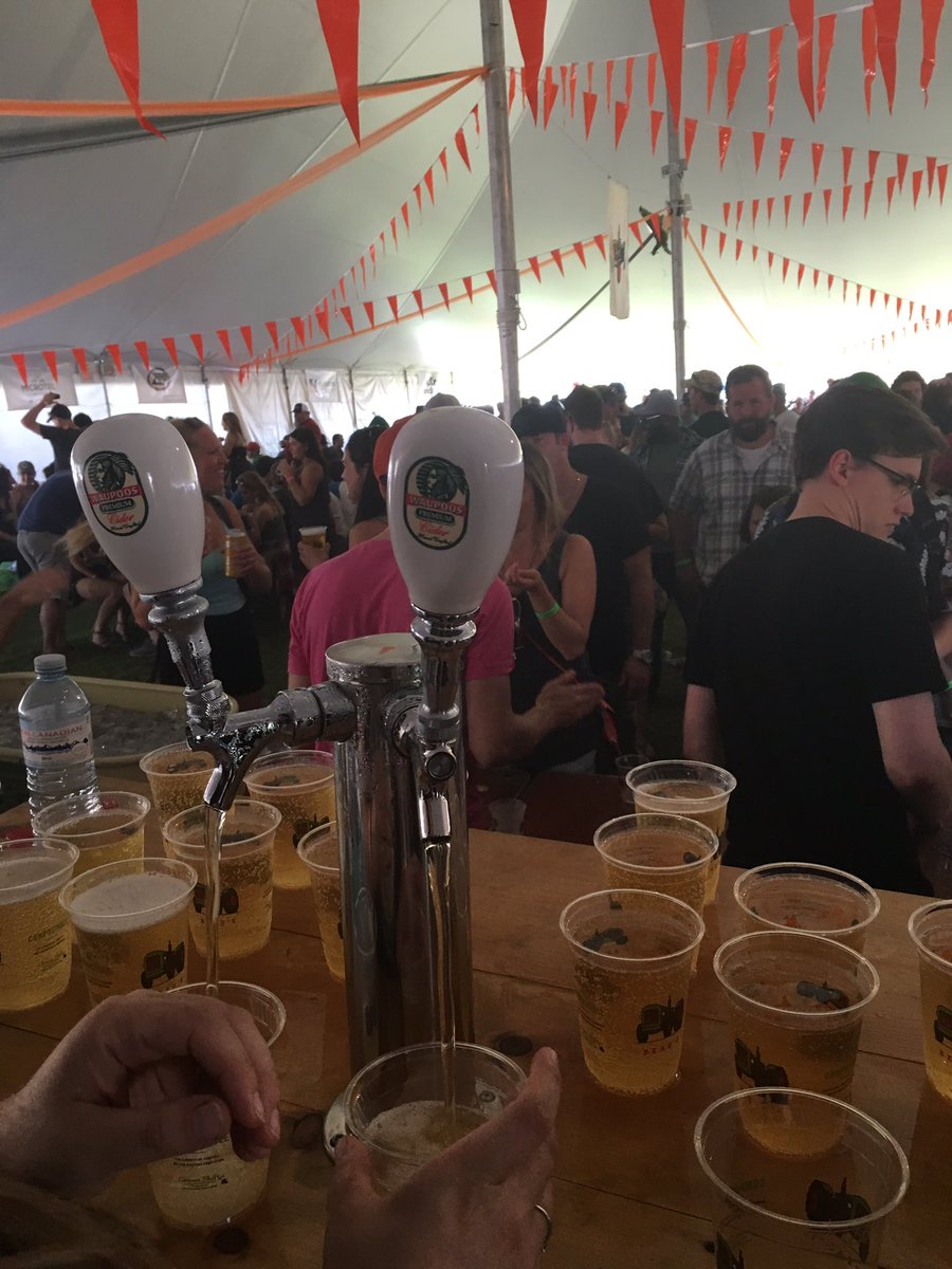 Everyone is having a great time here and enjoying Waupoos Cider. #beausoktoberfest #waupooscider