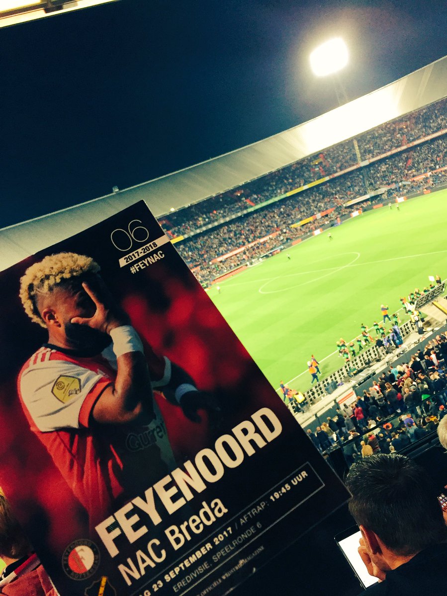 PatHommel's tweet photo. Soms verklapt het programma boekje de uitslag #feyNAC 0-2 #Feyenoord #tonnyvilhena wist het https://t.co/rzSPFlSxBX