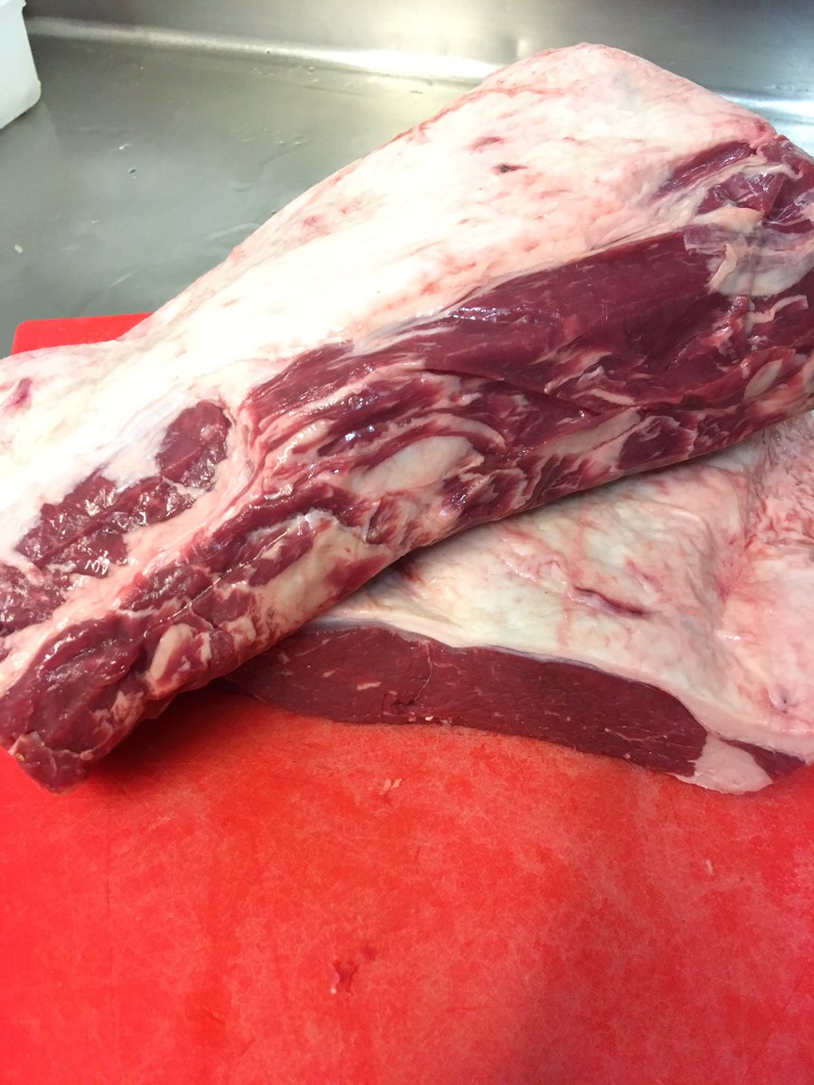 Just preparing the beef from <a href="/NewCloseFarm/">Ginger Butchers</a> for our Sunday Lunch. £15 for prime Sirloin. No where else I tell the.
