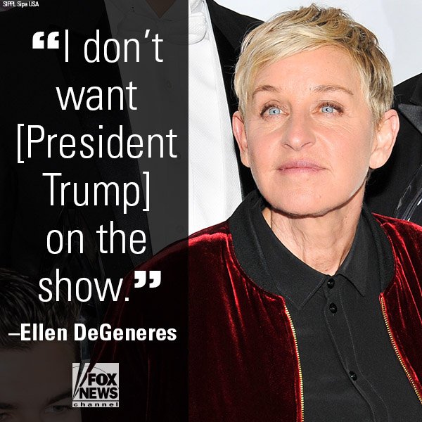 FoxNews's tweet image. On a recent episode of her daytime show, Ellen DeGeneres made clear whether or not she'd book @POTUS anytime soon.