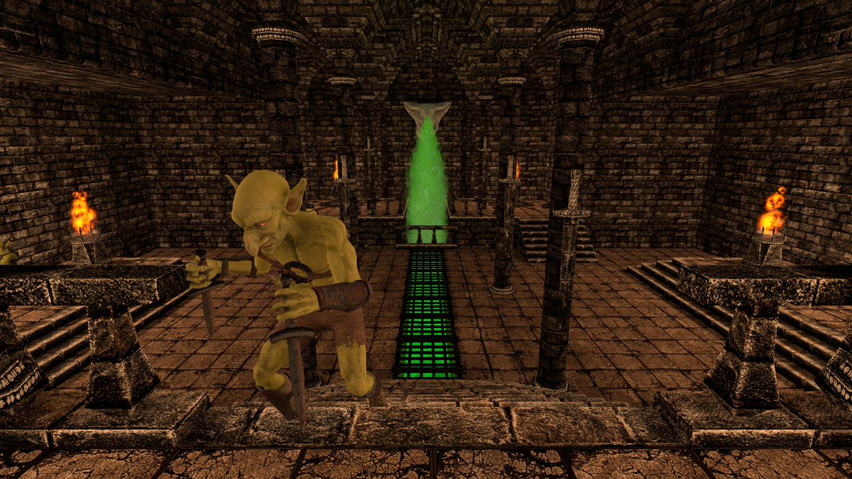 FergJoe's tweet image. Been a while - #screenshotsaturday !  Epic dungeons, classic puzzles, and #VR melee combat. Our first title, #SellswordVR is coming along!