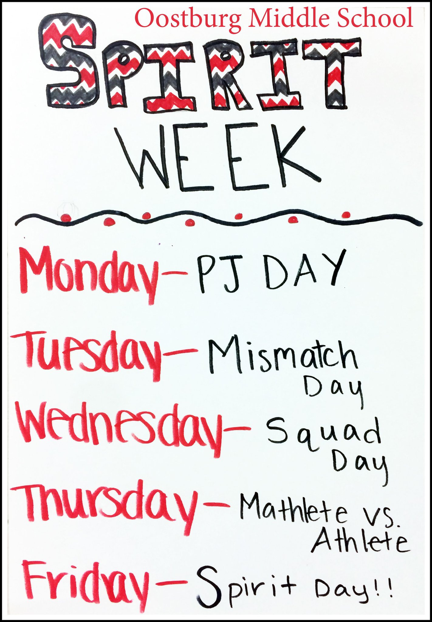 Oostburg School District on Twitter Spirit Week starts on