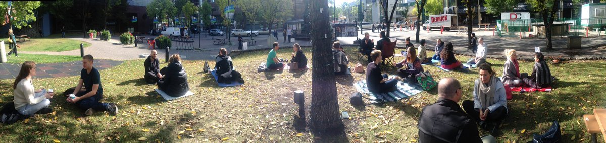 PuiakaPanda's tweet photo. ☀️Beautiful day for the world’s biggest #eyecontact experiment! #share1minute #weekofpeace #yeg @LenicaResearch https://t.co/m2EfDBZi1R