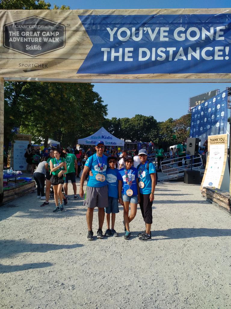 Crazy hot day but we made it! Thanks to your  support the #NeverGiveUpNajaralis raised  $4,300 and Sick Kids raised  $2.3MM #walkforsickkids