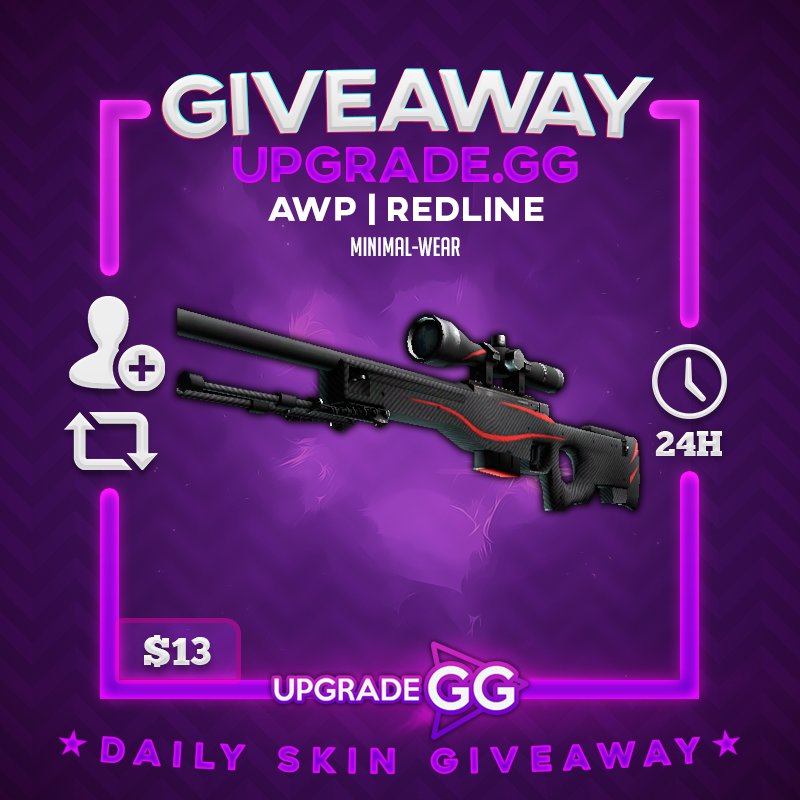 🀄️ AWP Redline Giveaway 🀄️

To enter
- RETWEET 🔄
- MUST FOLLOW <a href="/upgrade_gg/">upgrade.gg</a> 🐙
- Notifications turned ON! ✅

Ends in 24 hours.
Best of luck! ⏰
