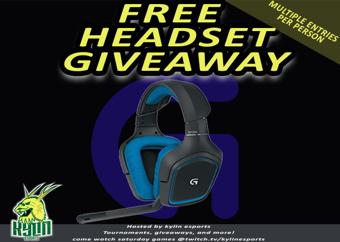 KylinEsports's tweet photo. Free Headset raffle! Easy to enter, and easy to win! Check out the link below!

https://t.co/MB6LOJZj2W https://t.co/PcQIcAKKMC