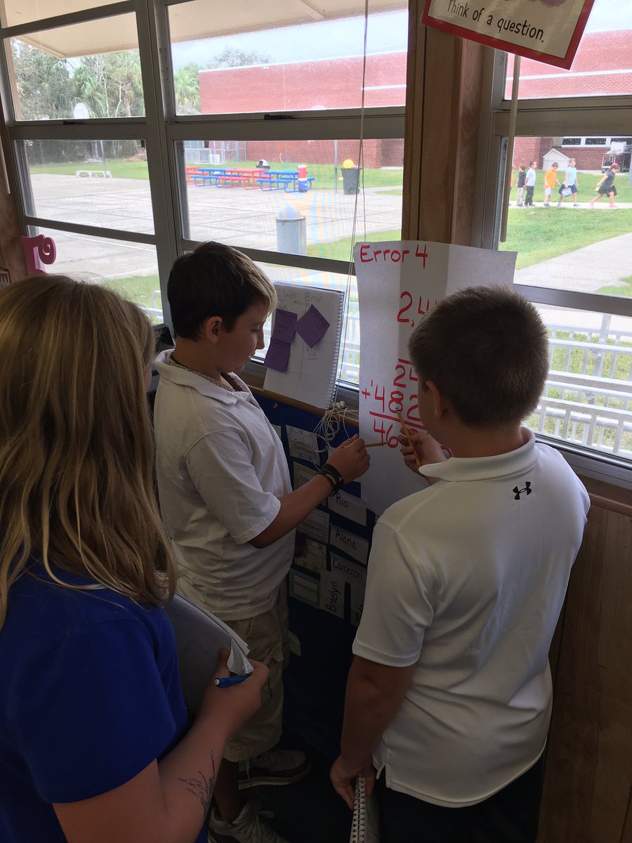 EmilyFagerstrom's tweet photo. Ss loved the gallery walk this week wrapping up standard algorithm in multiplication. #positivelyportorange #believein180 @PortOrangeVCS https://t.co/tdeOiwL2eh