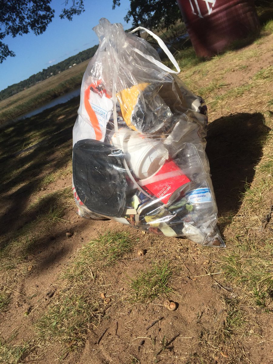 Pictures of garbage removed from the tidal marsh