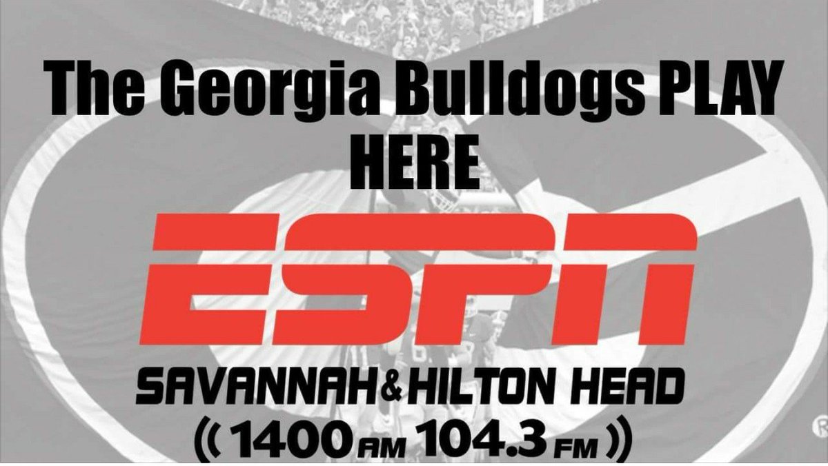 ESPNCoastal's tweet photo. @FootballUGA is ON AIR #ESPNSavannah #WSEG am 1400 and fm 104.3 presented by @EnvirovacClean #UGA #UGAvsMissSt https://t.co/kK01Jq2HHW