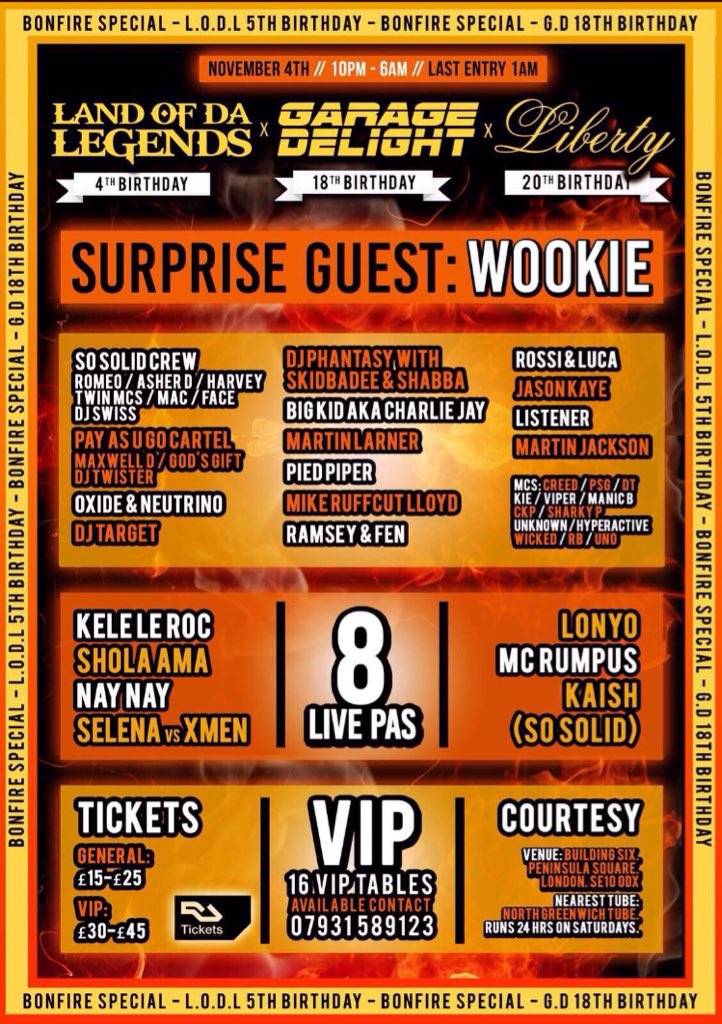 Yep <a href="/Wooxstar/">Wookie</a> Joins Us
Nov 4th <a href="/buildingSix/">Building Six</a> 02

Well done to the 1200+ whos got tickets
Now On Sale £17.50 
Tickets: bit.ly/LODL-GD-LIBERTY
