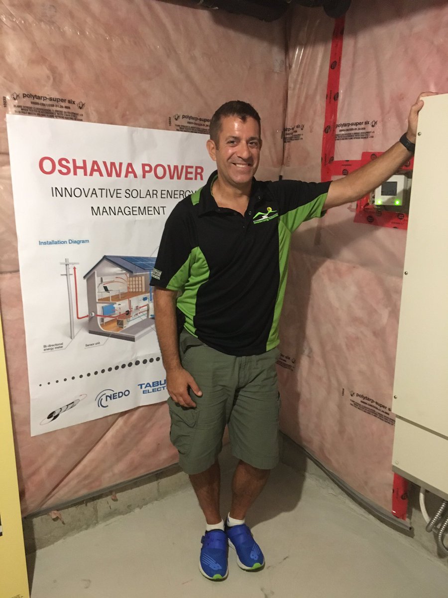 DurhamGEDO's tweet photo. Vogel Home Tour, solar and battery energy management system. Sending power to the grid while reducing your electricity bills #GEDO17 @OPUCN https://t.co/nsKKfW4vtz