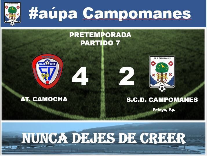 Derrota en la Camocha esta tarde por 4 goles a 2, en el 7° partido de pretemporada. Los goles de Pelayo Bango y p. p