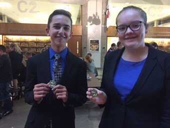 Zach Wallenburg and Emma Worthington place 1st at SMNW Novice Debate!