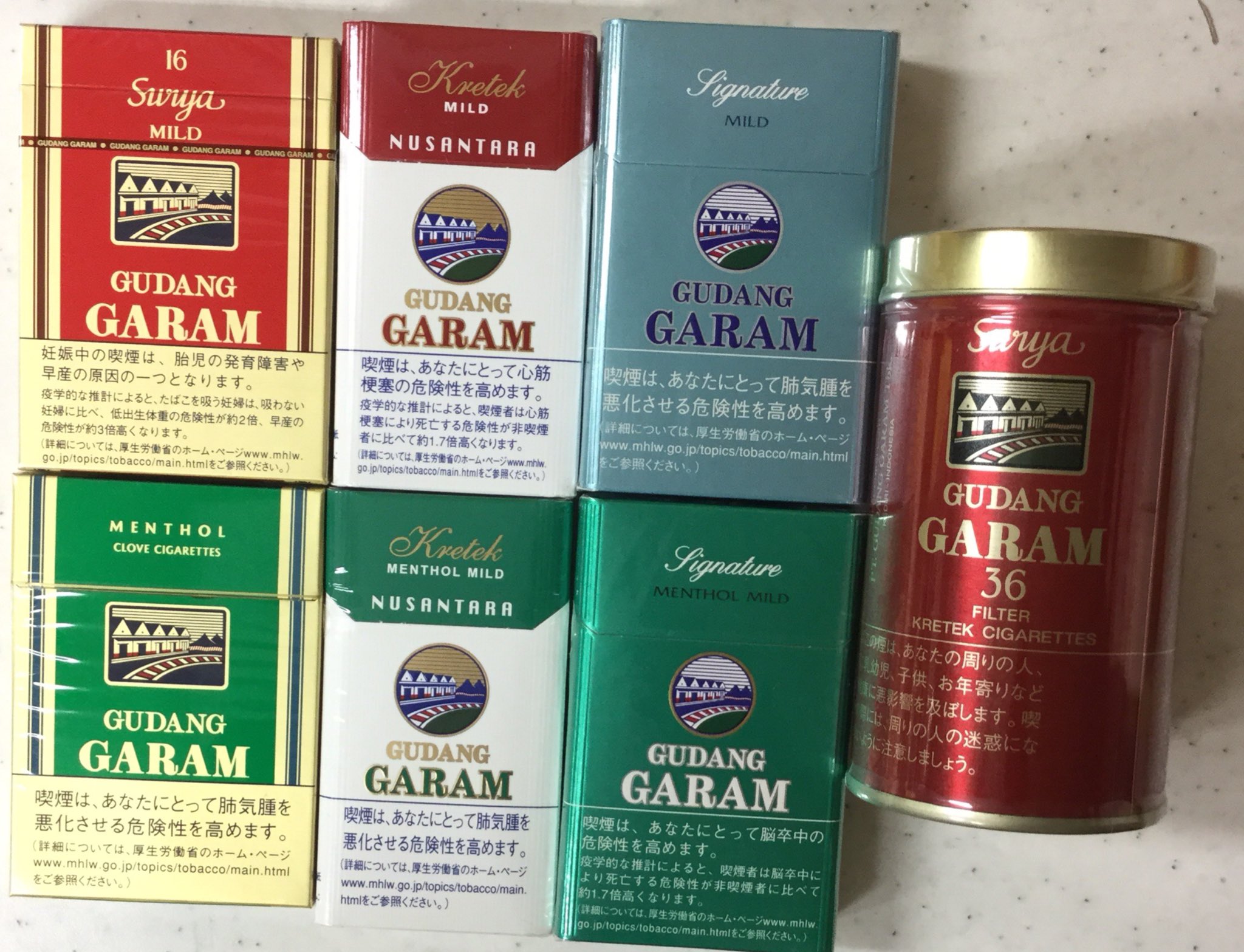 極希少 GUDANG GARAM ガラムスーリヤ缶型 マッチ