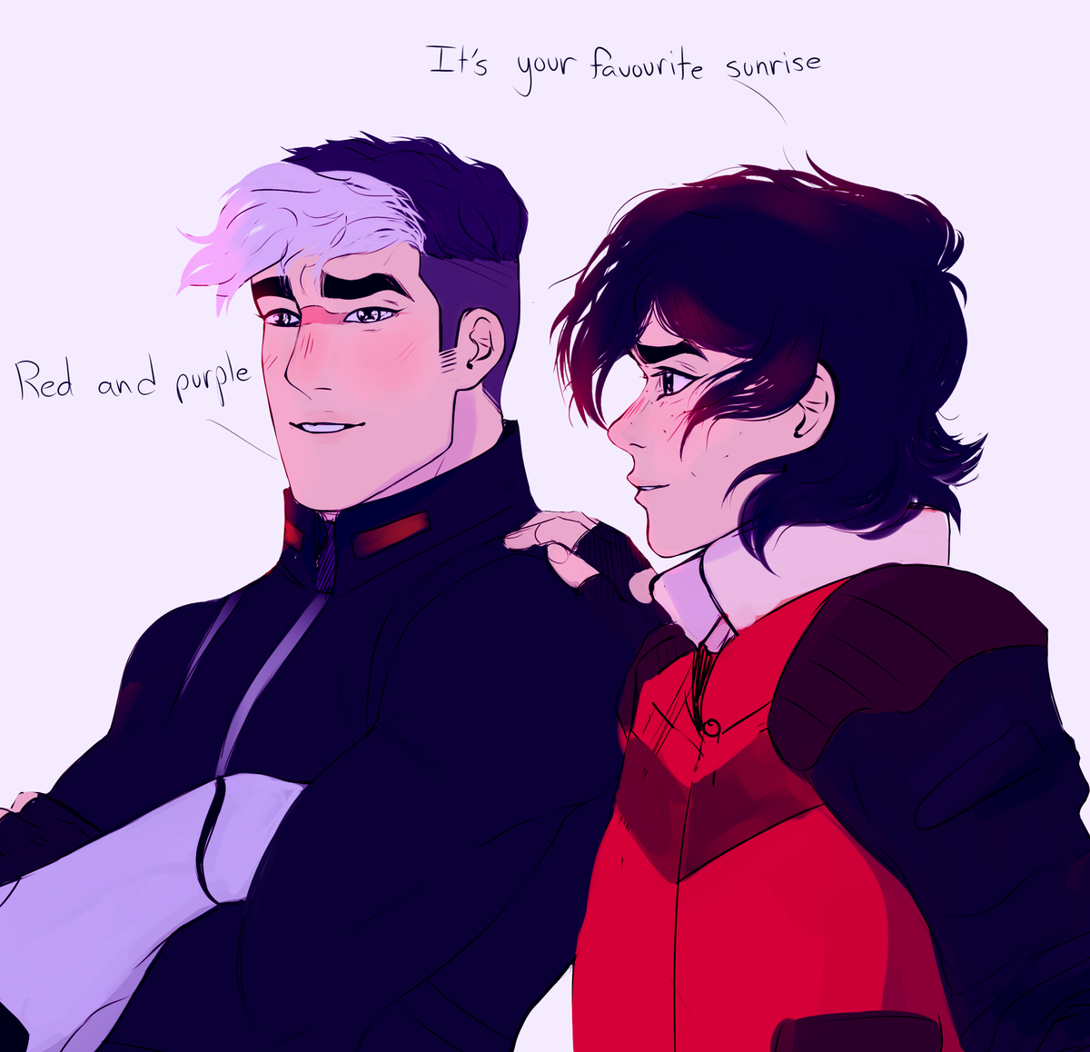 spacebubbletea's tweet photo. Shiro got his scar like an inch higher and goes blind and his lion gives him their vision for flying ...he also loves his cute bf  #sheith https://t.co/Qw1Az0zpdN