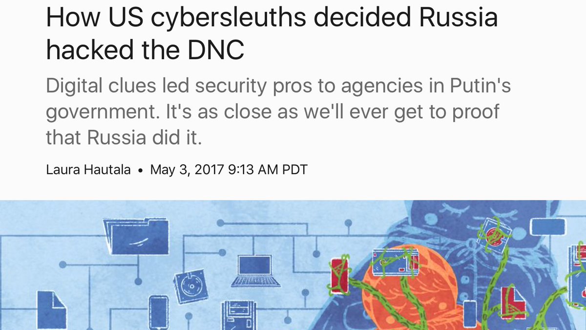 It happened even though Trump keeps suspiciously denying it.  https://www.cnet.com/news/how-experts-decided-russia-hacked-dnc-election/