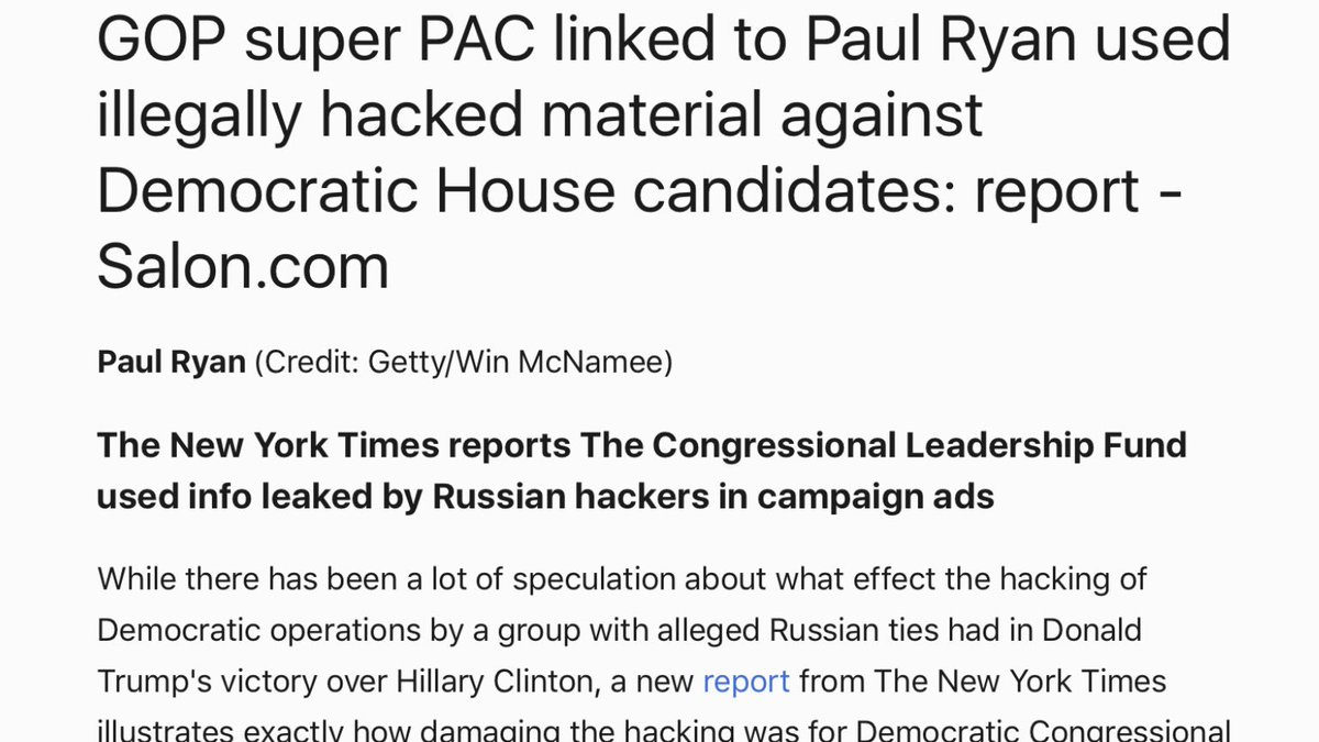 Can you blame Paul Ryan for using those emails then?  http://www.salon.com/2016/12/14/gop-super-pac-linked-to-paul-ryan-used-illegally-hacked-material-against-democratic-house-candidates-report/