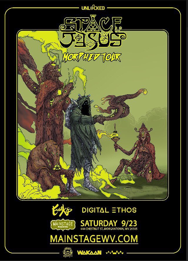 UnlockedPromo's tweet photo. TONIGHT IN MORGANTOWN 🚀👽

@SpaceJesusBASS 
@EsseksMusic 
@_DIGITALETHOS 

https://t.co/zQ3bxWHfyK https://t.co/IeYmyOnzyf