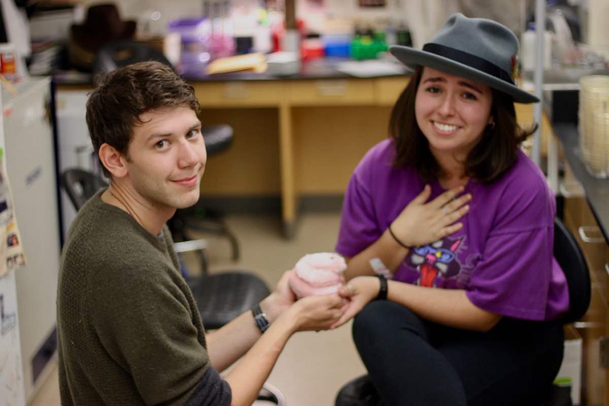 markowenmartin's tweet photo. Saturday in lab: Jacob gives Olivia syphilis, and creeps her out in the process. #LabHijinks #Bio350 https://t.co/8fv8y3JSht