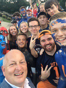 Rowdies of the <a href="/OrangeBlueCrew1/">Orange and Blue Crew</a> at the <a href="/UTM_FOOTBALL/">UT Martin Football</a> game! Love these guys <a href="/utmartin/">UT Martin</a> and how they support @UTMSports