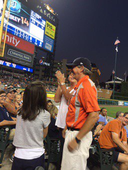 Happy birthday to my favorite usher at comerica park! Happy birthday Mickey   