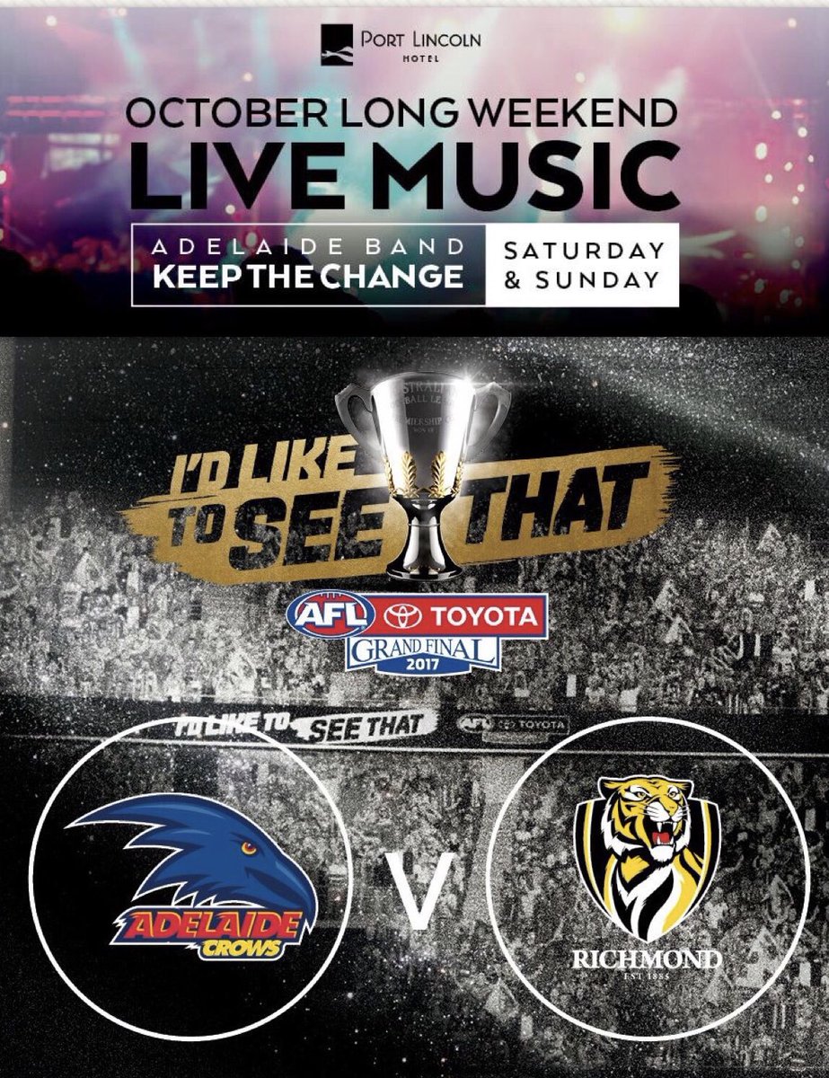 KTCent's tweet photo. This is gonna get crazy!!!
@SharkysPLH @markricciuto @HurleyPubs
#2017AFLGF #GoCrows #RoosPub #OctoberLongWeekend https://t.co/exuqNvrnVc