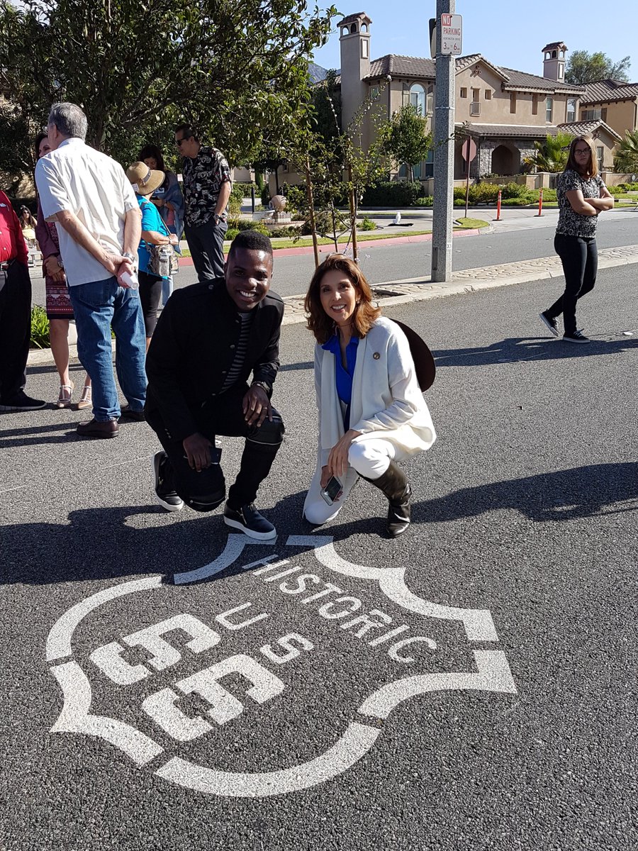 Sharing in the love of Route 66 @ShaqHemmans @abc7miriam
