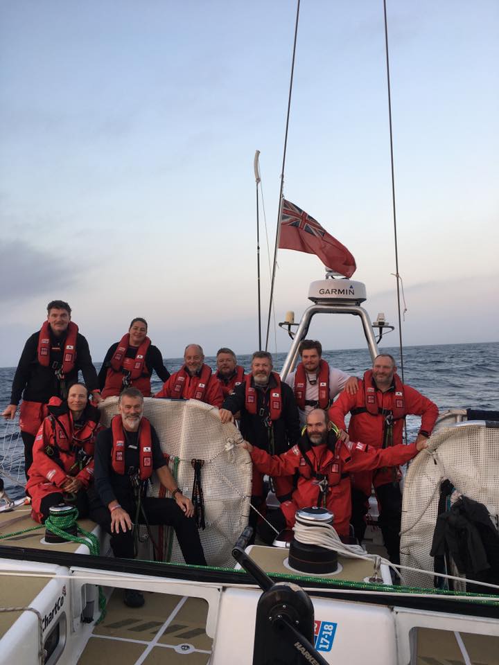 GREATBrit1718's tweet photo. The GREAT Leg 1 crew - appropriately named Jack watch &amp; Union watch during their race at sea. 10 days until we start again to Capetown. https://t.co/rDOc7yjD8E