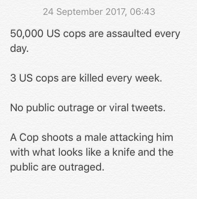 NickBurns1983's tweet photo. @RealAlexRubi maybe it's the public who need to change, and not the Police.... https://t.co/ZYf8hlmk1b