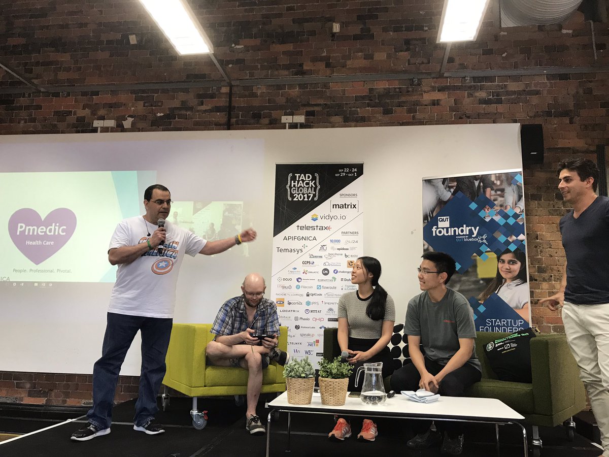 QUTEship's tweet photo. .@tadhackanz pitch #Pmedic
manages #seizures for #epilepsy sufferers w #wearabletech; predicted seizure event triggers alert &amp; video 4 help https://t.co/wzyljXrKOs