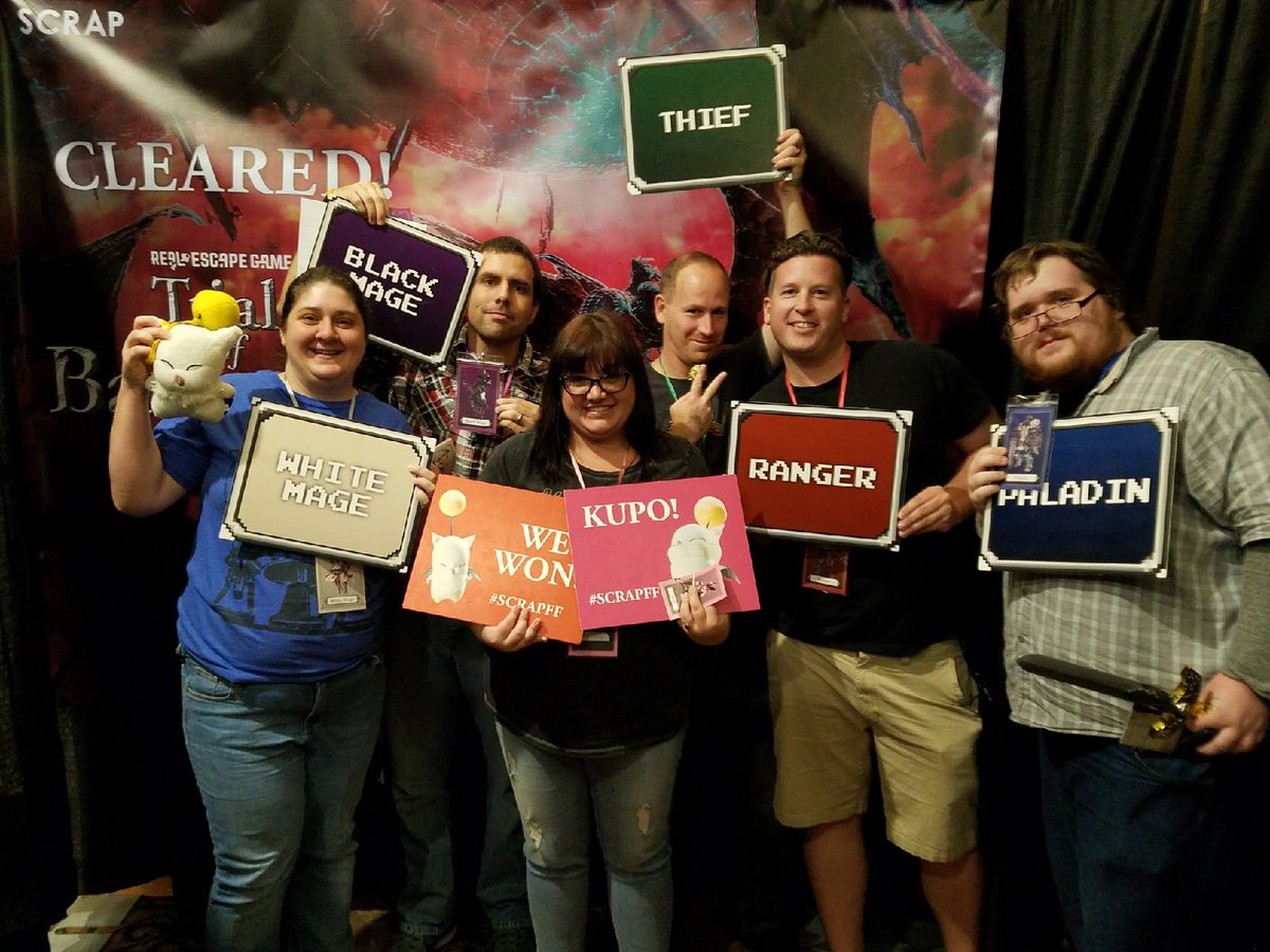 GardeniaGeo's tweet photo. Participated in the Trial of Bahamut, Real Escape Game had a LOAD of fun. #ScrapFF https://t.co/6h8tTe84Vn