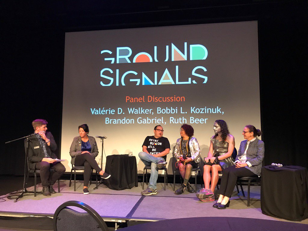 VeraLeFranc's tweet photo. Panel discussion #GroundSignals Fall Exhibition opening @SurreyArtGal https://t.co/ToneQuVwhq