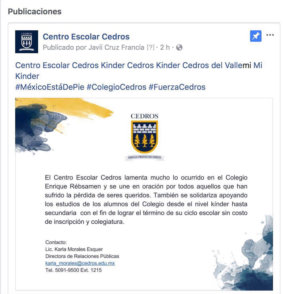LillyTellez's tweet photo. Ayuda por favor para que esta información llegue a padres de niños del Colegio Rébsamen @c_cedros @Fund_CedrosIAP https://t.co/Bm9XiQ7v7n