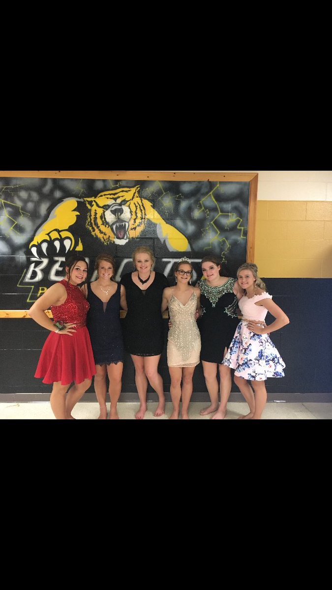 Some of our beautiful players at the Homecoming dance tonight! ❤️