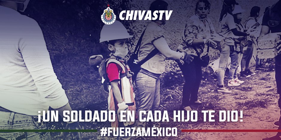 Chivas's tweet photo. ¡Patria, Patria, tus hijos te juran! 🇲🇽 #FuerzaMéxico https://t.co/BdF4rGheUM