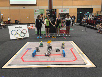 Robomum's tweet photo. Robocup finals, go girls! #rcja @UQ_EAIT https://t.co/U1J6IQj5TJ