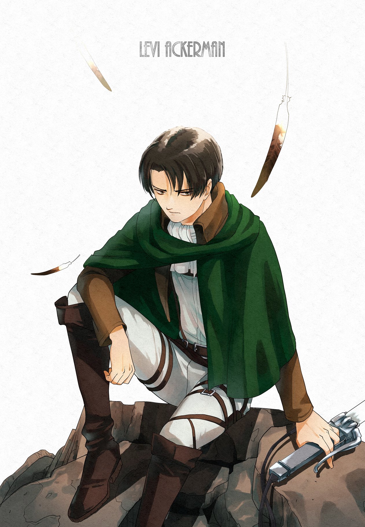 Saya リクエストボックスより 進撃の巨人 リヴァイ 巨人未視聴だけど兵長は知ってるという 私の中では小さい巨人 特に イケメンに描かれている訳ではないのにかっこいいのいいな そしてかっこいい人は難しい 笑 背景の青と白迷ったのでどちらも リク