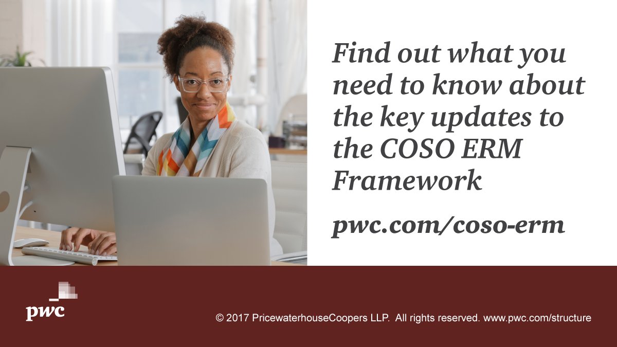 PwC_Philippines's tweet photo. The new COSO #ERMFramework: What’s changed and why should you care? https://t.co/Cyc2Bf1FJr https://t.co/MtCLdUIHb6