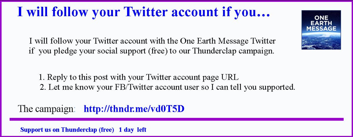 One Earth Message tweet media