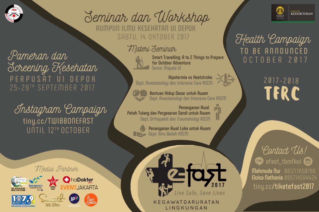 InfoJadwalEvent's tweet image. EFAST TBM FKUI 2017 – Depok jadwalevent.web.id/efast-tbm-fkui…