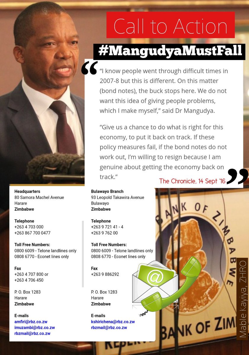 povonewstv's tweet image. #Zim activists start campaign calling for RBZ governor, John Mangudya to resign after #BondNotes fail to fix cash shortage #MangudyaMustFall