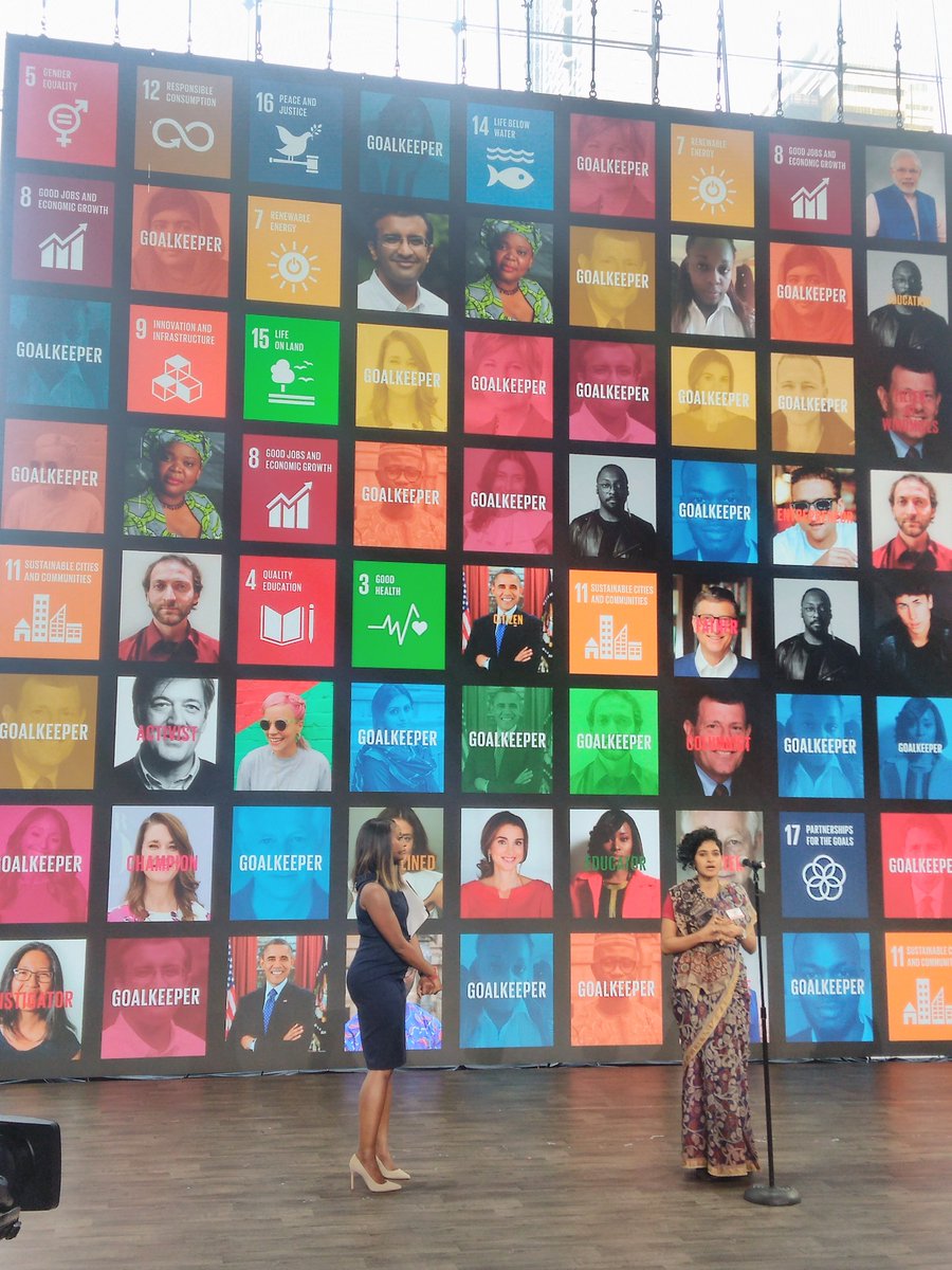 Oayouthkenya's tweet photo. Our very own @pauline_anyona among the #Goalkeepers17 Working to ensure success in  achievement of #GlobalGoals by 2030 @asudi @SDGsKenya https://t.co/izrHg3cN2V
