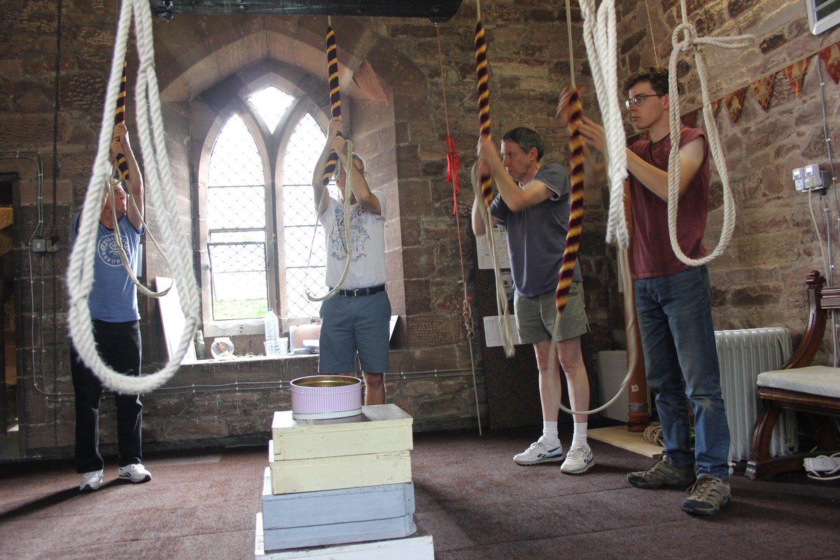 All ten of our bells were rung this morning. Thanks to #Grappenhallbells and <a href="/cdgcbr/">Chester Guild</a>  for their support #bellringing visitors always welcome