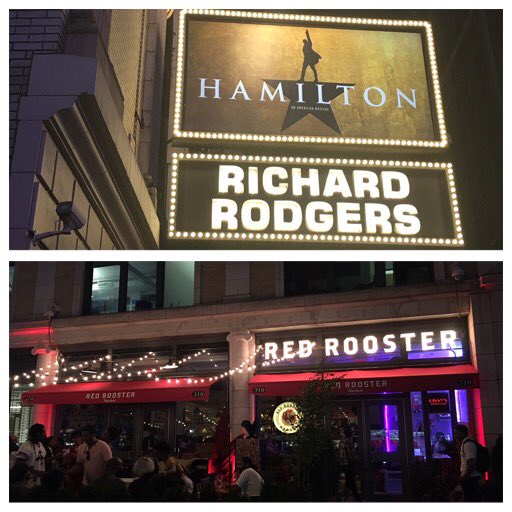 AliceLJolla's tweet photo. #I❤️NYC #HamiltonBroadway #RedRooster https://t.co/vzOEKeUpT4