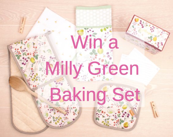 #Win a set of #MillyGreen kitchen goodies worthy of your own #BakeOff. RT and follow to enter. Draw 03/10 #Competition #BritishFoodFortnight